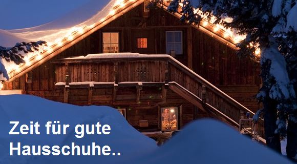 Hausschuhe-Winterhütte